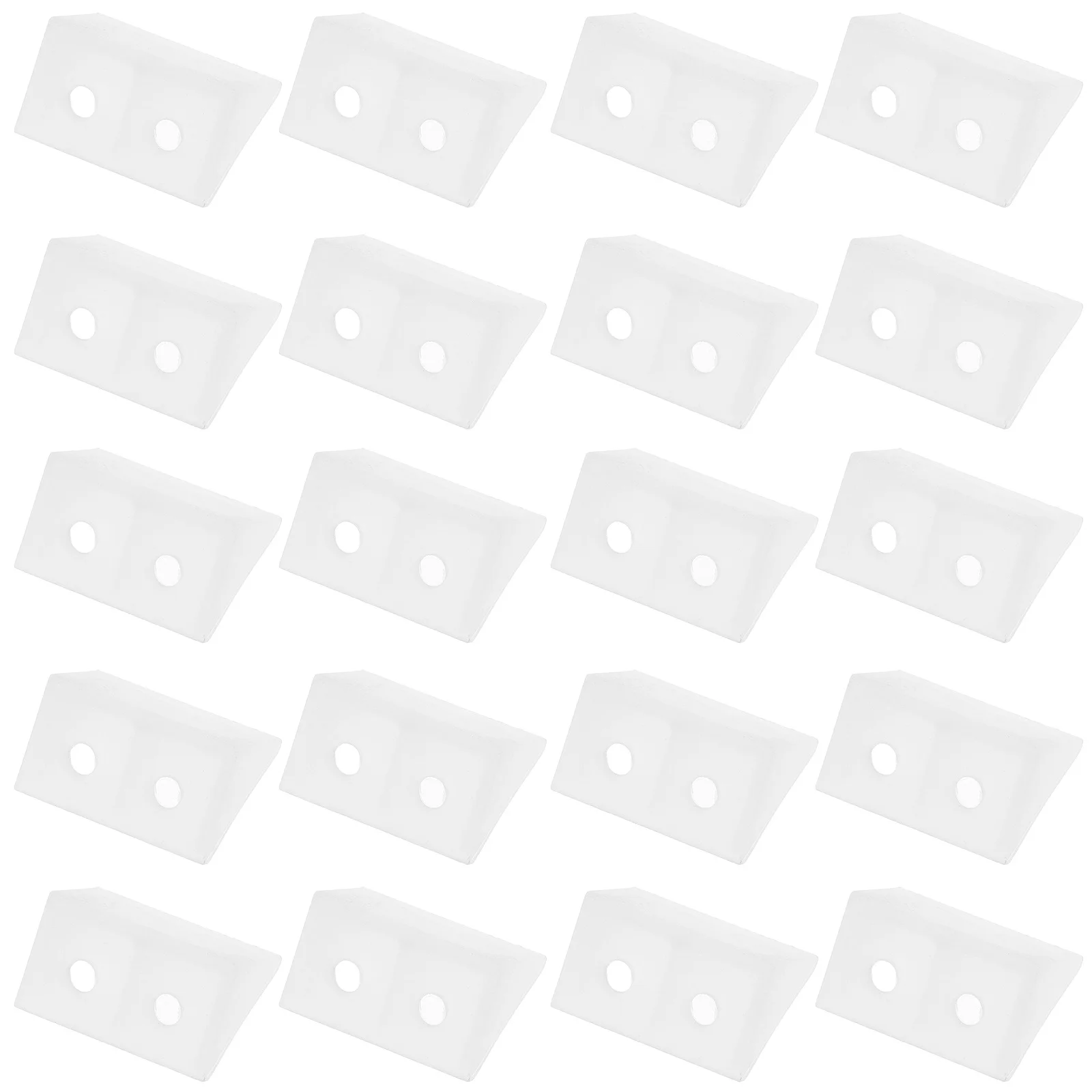 20 قطعة من دعامات الزوايا البلاستيكية 90 درجة مع تصميم 4 فتحات للخزائن والأرفف والخزائن ودعم الأدراج والأثاث #6