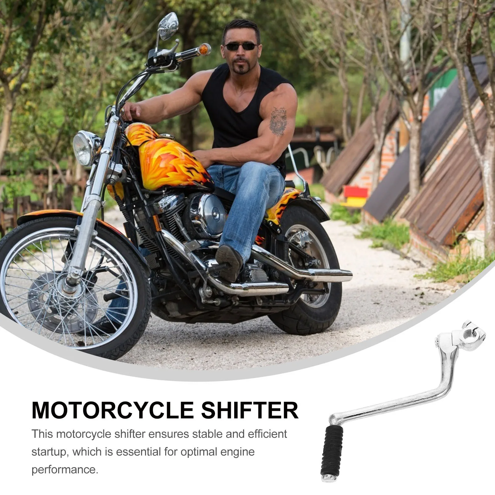 

Motorcycle Gear Shift Lever Foot Lever for 125cc-250cc Engine Efficient Stable Startup Rubber Steel Motorcycle Shifter