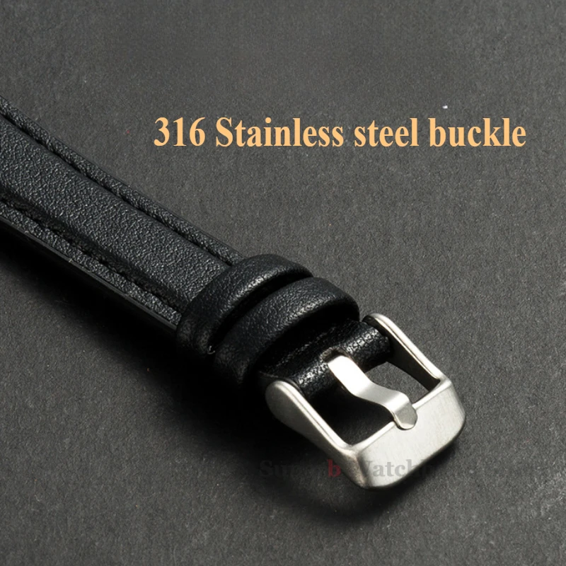 10/12/14/16 мм быстросъемный ремешок для часов из натуральной кожи, мягкий кожаный браслет, силиконовый ремешок, мужской деловой универсальный ремешок для часов