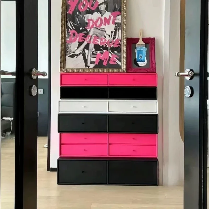 Stacked cabinet chest storage locker combination