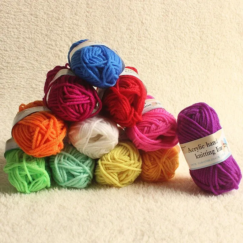 Wielokolorowe przedszkole ręcznie robione DIY torba materiałowa, kolorowa kula przędzy, lalka produkcyjna dla dzieci, malowanie przędzy tkanej 160g — zdjęcie 3