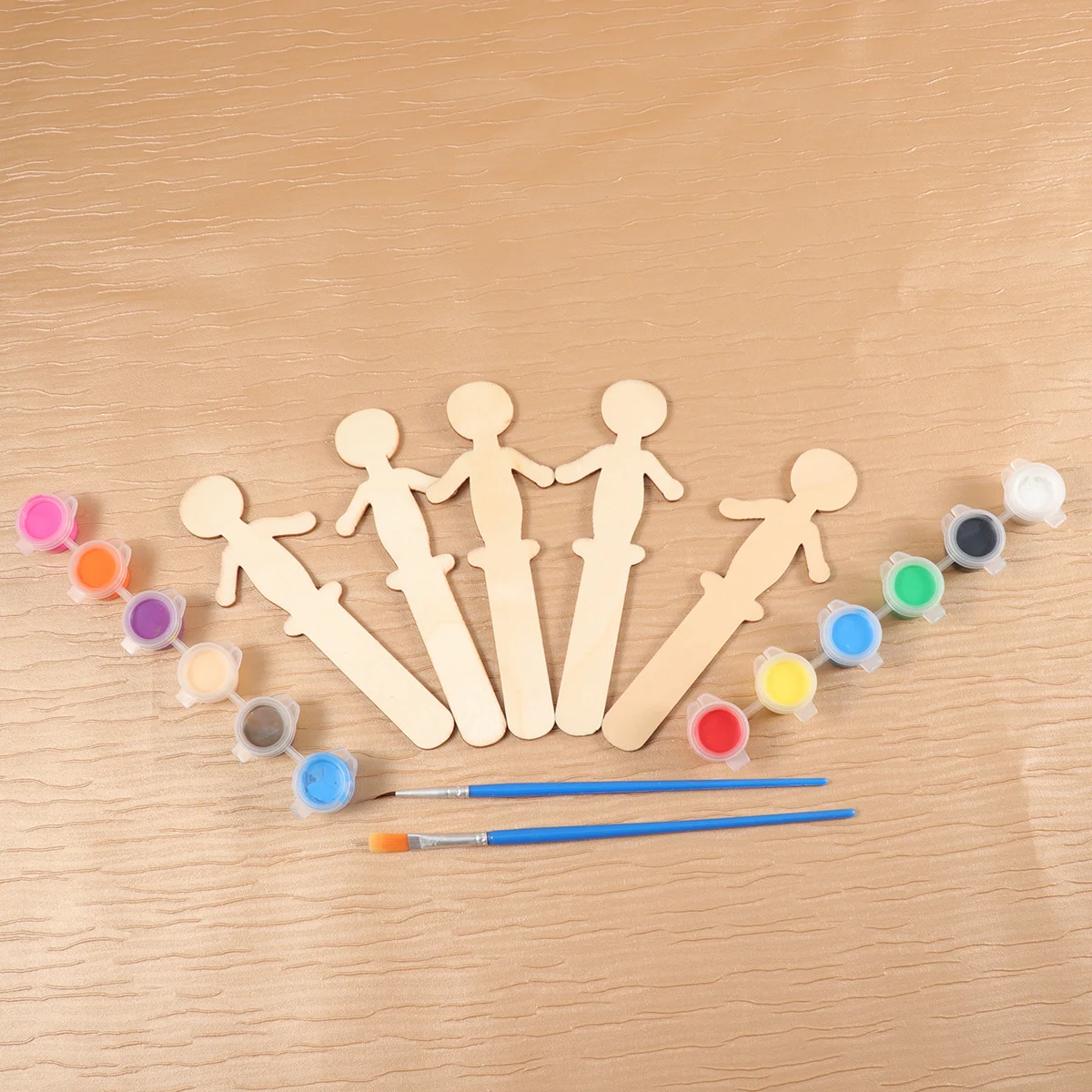 ไม้ตกแต่งเค้ก 32 ชิ้น รูปคน สำหรับงาน DIY พร้อมสี 12 สี สำหรับตกแต่งงานแต่งงาน วันเกิด และคริสต์มาส