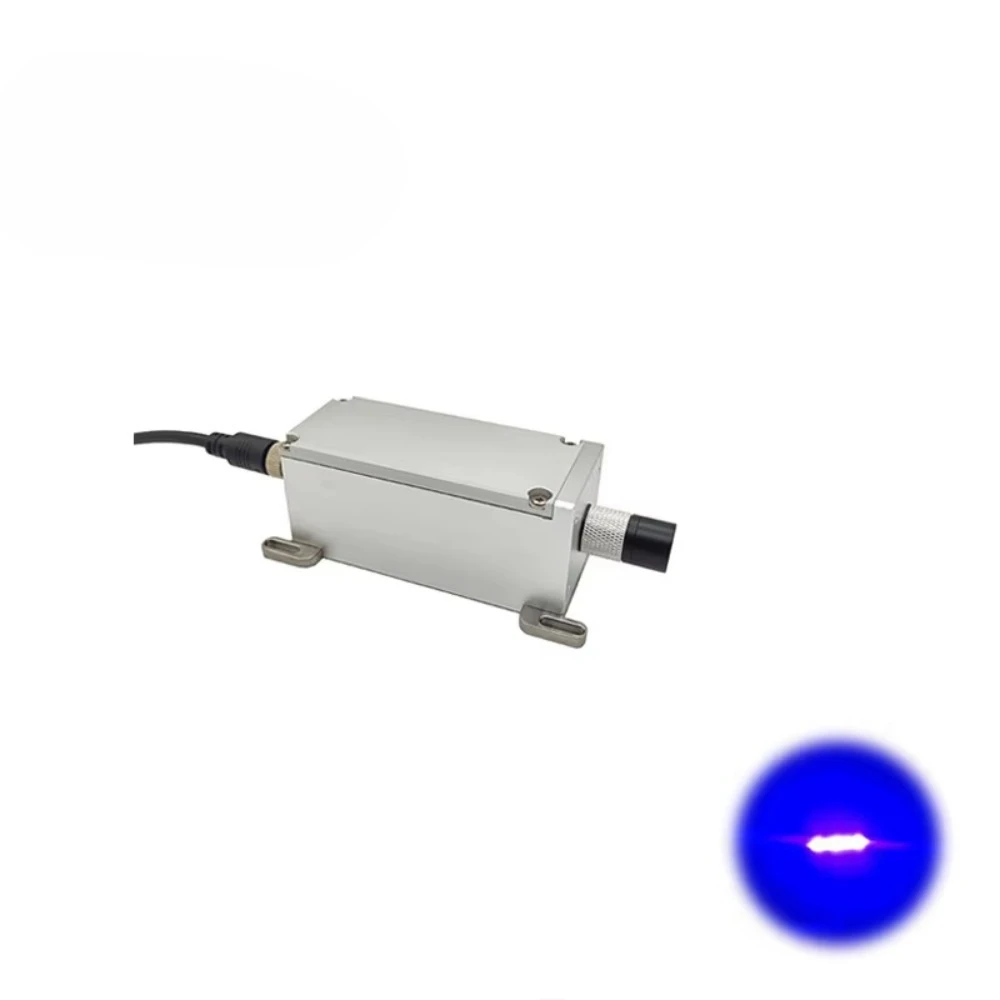 High power 450 nm 3000 mW glass lens good heat dissipation aviation plug blue dot industrial grade  module