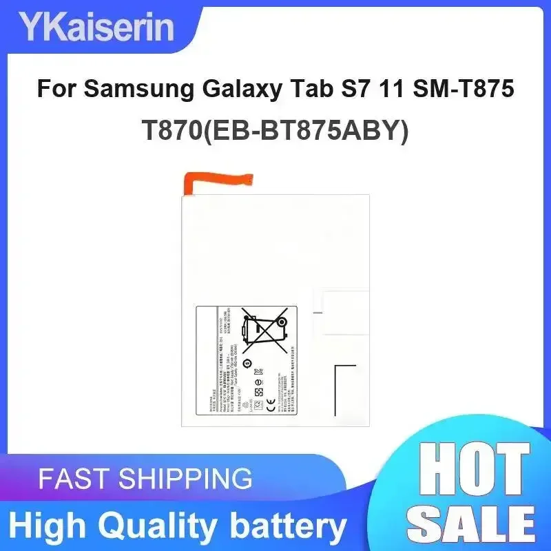 

T870 EB-BT875ABY For Samsung Galaxy Tab S7 11 SM-T875 8000mAh Portable Tablet Battery