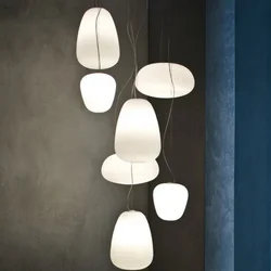 Milk glass pendant light Simple Foscarini lighting designer small pendant lights for Bedroom Decor dining room light fixtures