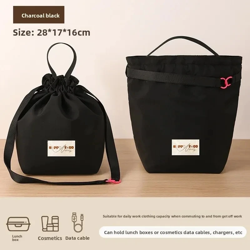 Large Capacity Lunch Box Bag Waterproof Insulated Bag Portable Thickened Handbag for Students And Office Workers
