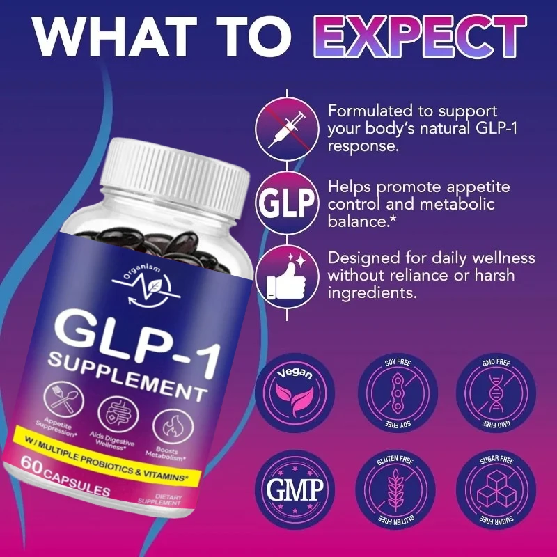 Metabolize-60 GLP-1 كبسولات دعم المكملات البروبيوتيكية للطاقة الميتابولية عدد 60 #1