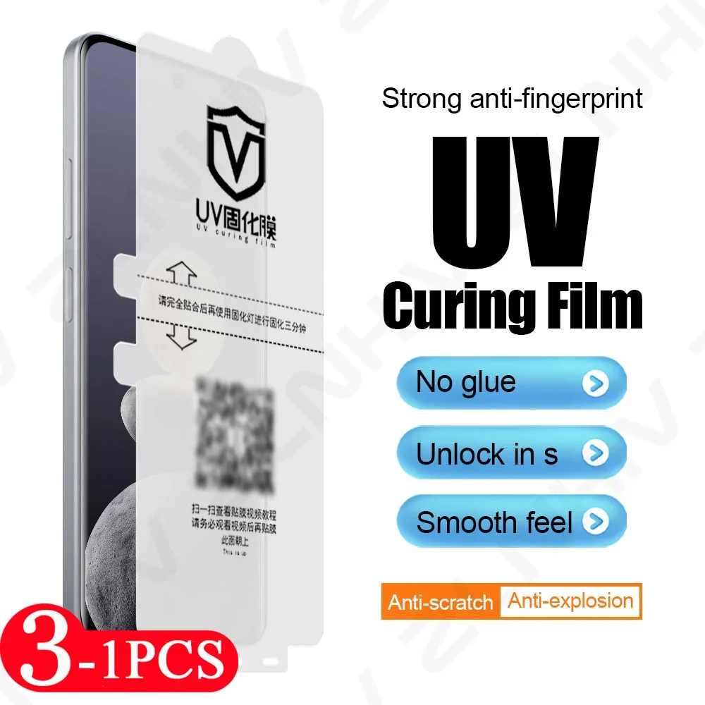 3/2/1Pcs Not Glass phone screen protector for Oneplus 13 12 11 UV light curing film 10 9 8 protective film 7 7T Pro Ace 3 2 Pro