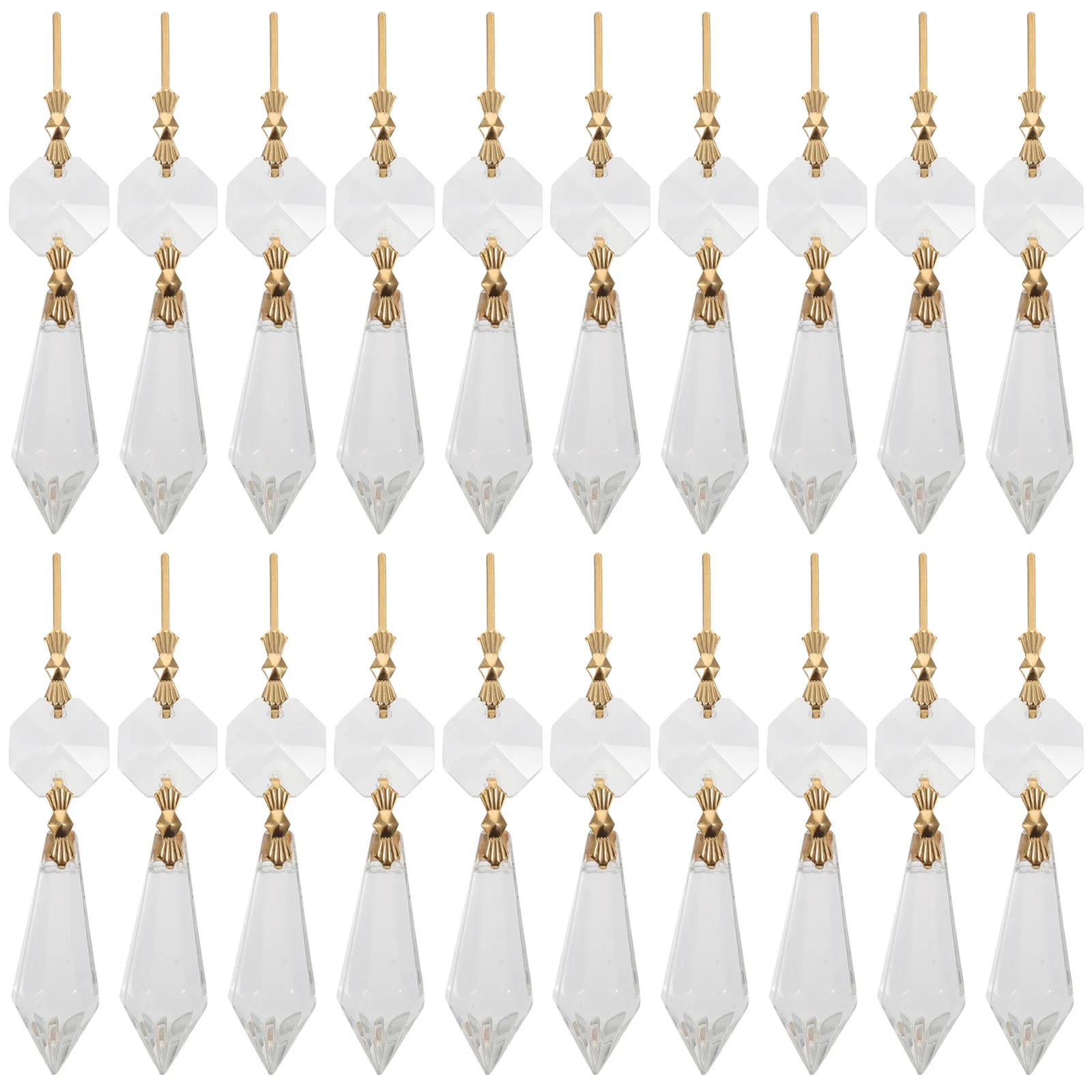 20 قطعة من كريستالات الثريا المائية البديلة، ديكور معلق شفاف لغرفة المعيشة وغرفة الطعام