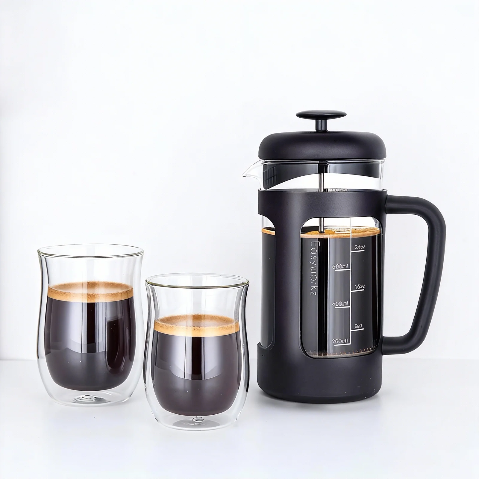 Easyworkz Double Walled Glass  - đánh giá và giá Coffee Tea Sugar Set