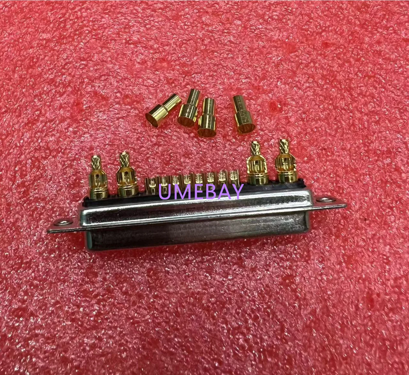 5PCS   21W4-F female seat all gold black glue optical hole solid core car needle RF coaxial connector