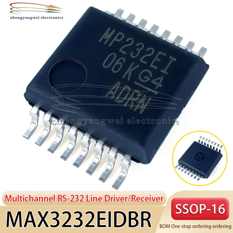 5 PCS MAX3232EIDBR MP232EI TSSOP16 communication interface driver IC chip