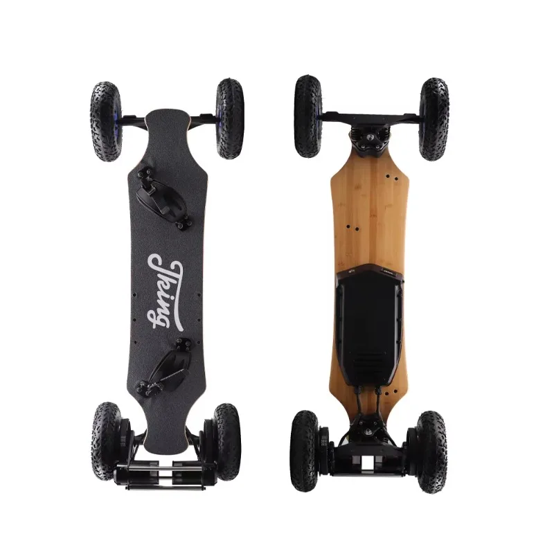 Airo H2C-01 Pro New Upgrade off Road All Terrain  Electric Skateboard Belt Motor 1650watt*2 8 Wheel Premium Electric Skatboards