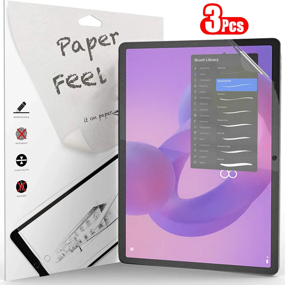 

3Pcs Paper Feel Like Screen Protector for Lenovo Idea Tab Plus Pro 11 12.1 12.7 inch Film No Glass