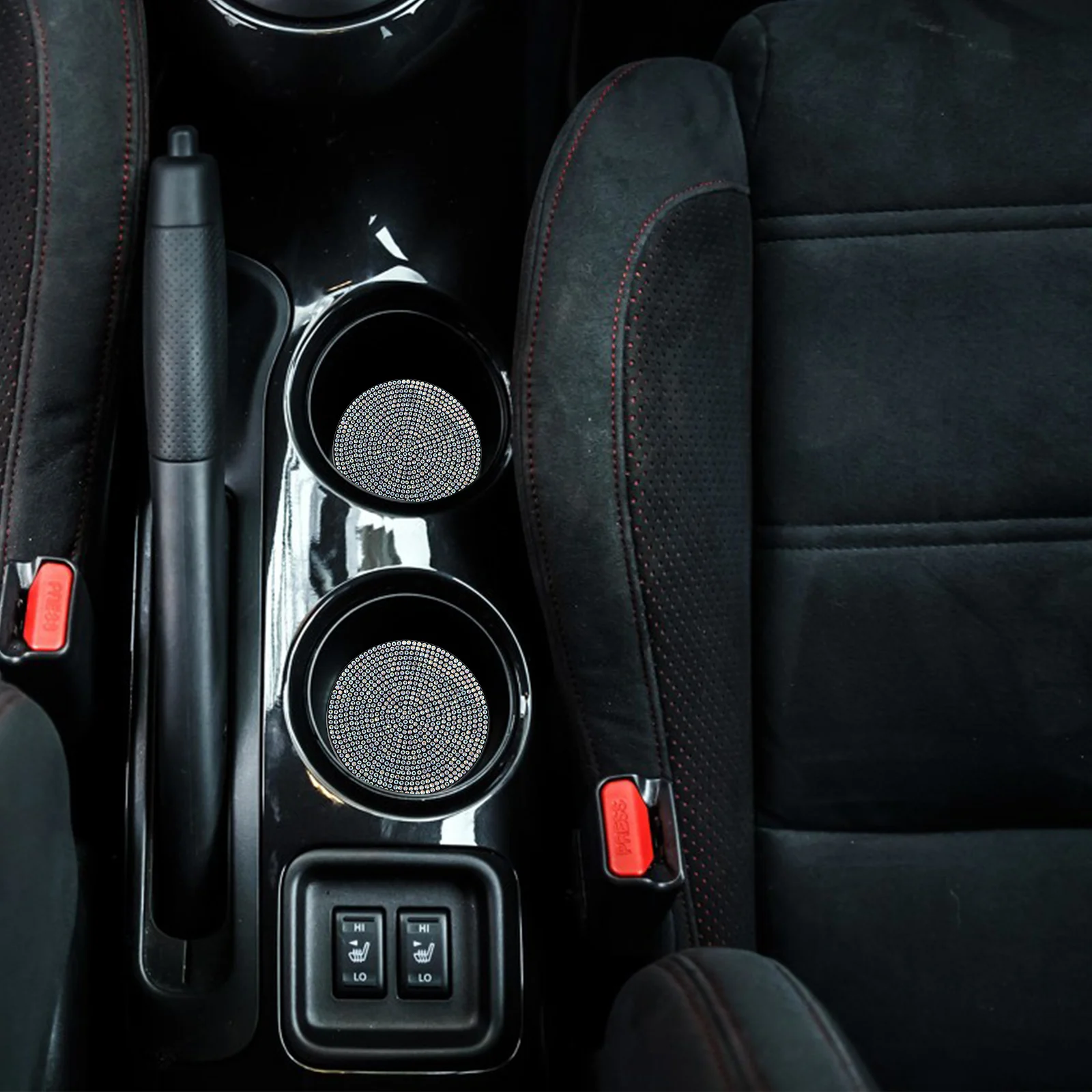

2pcs Creative Rhinestone Car Cup Holder Coasters Non-Slip Heat Resistant Reliable Material Fits Multiple Vehicles Reusable