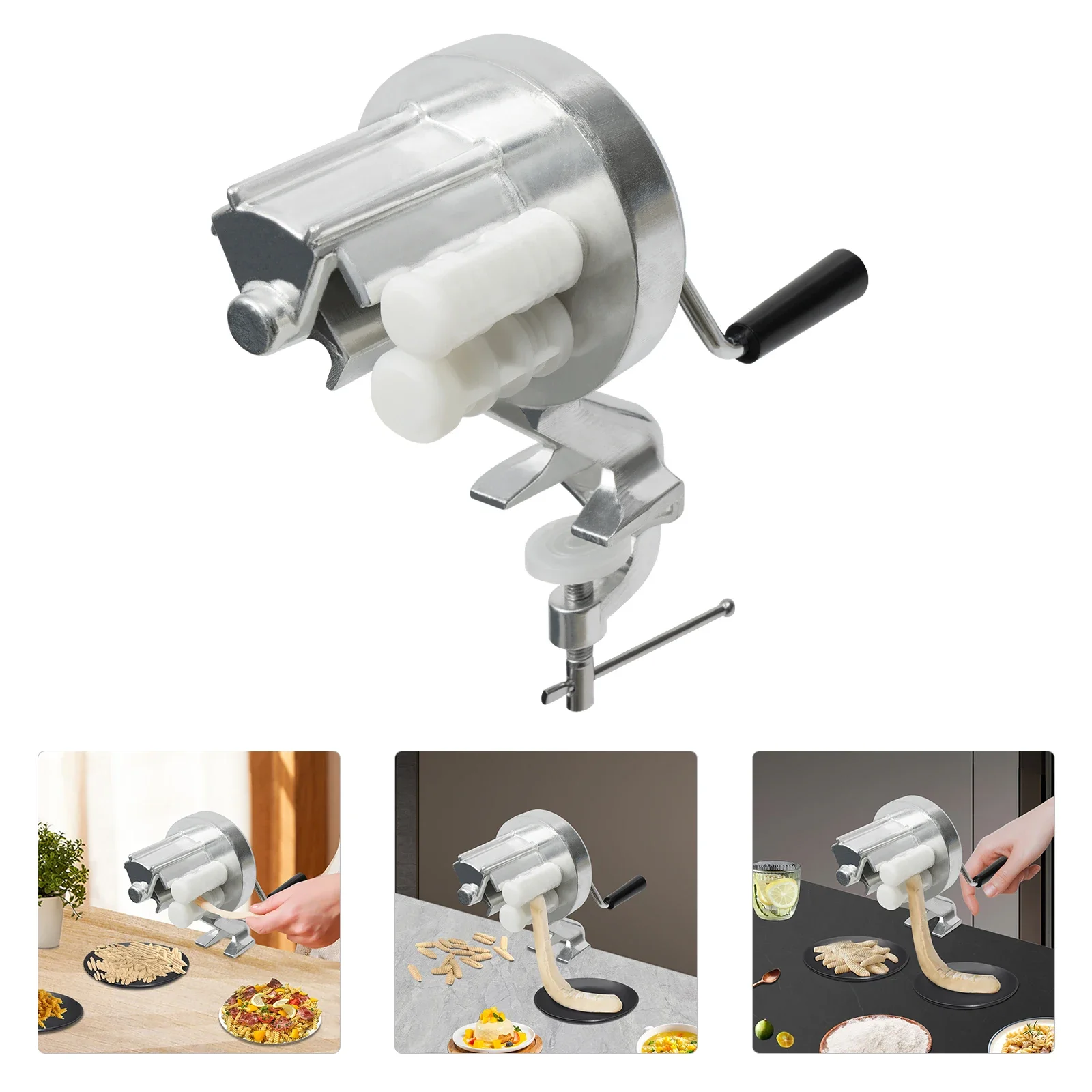 Küche Manuelle Nudelmaschine Spaghetti Pasta Nudelpresse Maschine Gebäck Gebäckmaschine Silber