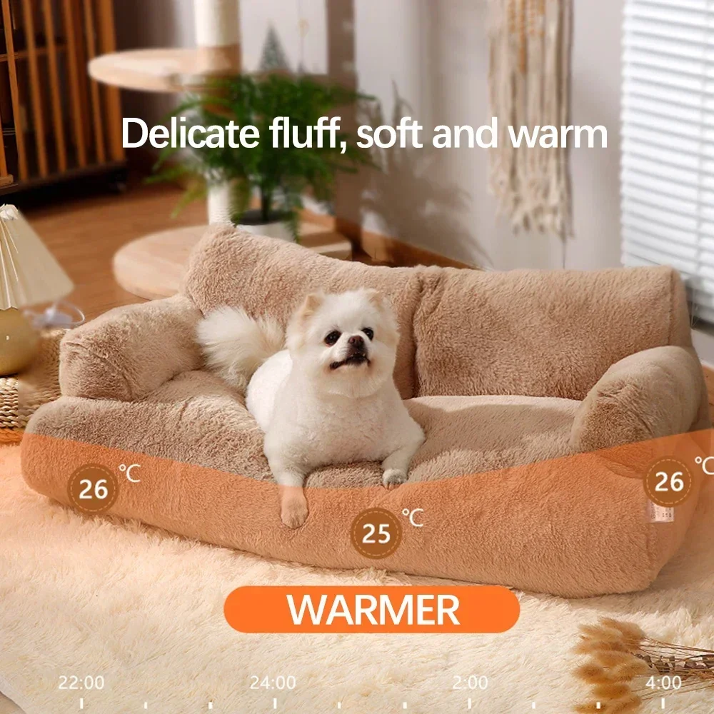 Luxury Cat Bed Super Soft Warm Pet Sofa for Small Dogs Cats Detachable Washable Non-slip Kitten Puppy Sleeping Bed Pet Supplies