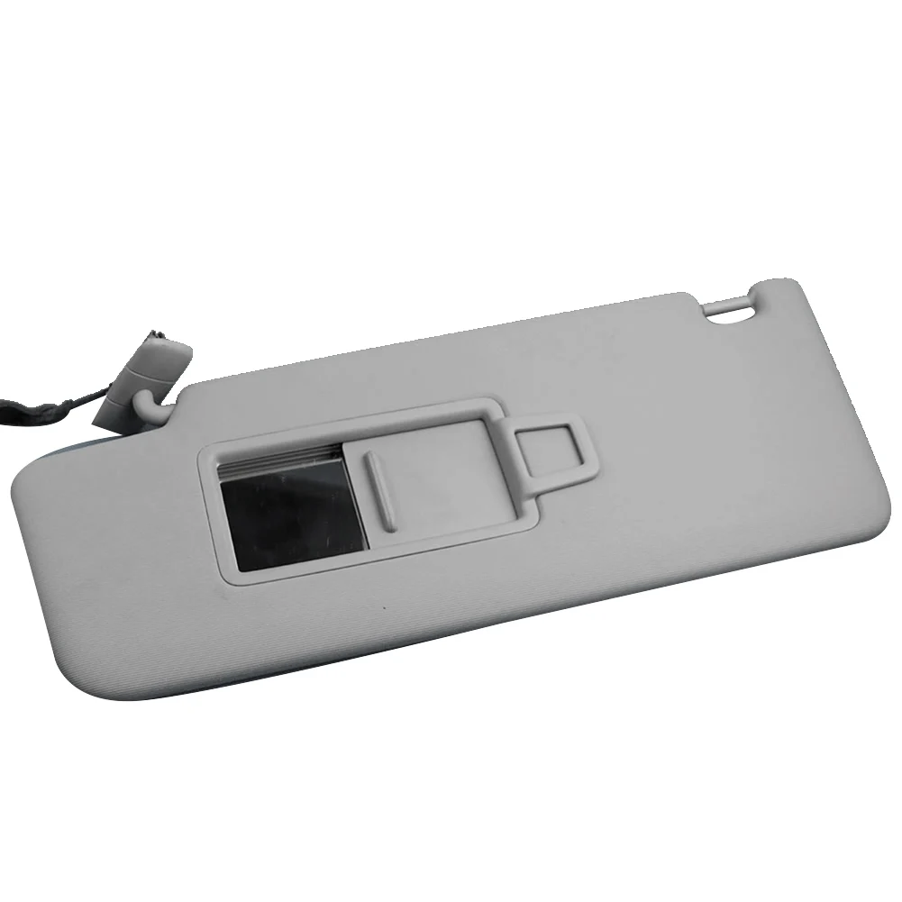 Gray Interior Sun Visor Panel Makeup Mirror With Cable For Tiguan 2018+ Kodiaq 2017+ Touran 2016+