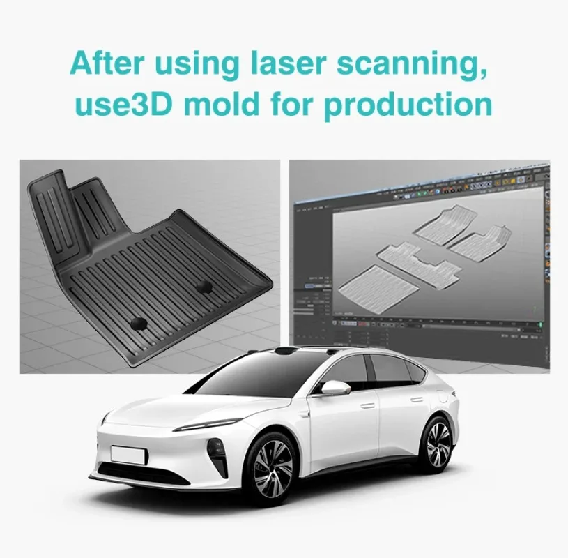 Für NIO ET5 2022-2024 TPE 3D Autofußmatten Kofferraummatte Allwetter-Zubehör (Linkslenker) – Detail 11