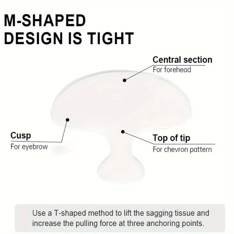 Cerotti per il viso in gel per linee di risciacquo, linee di sopracciglia e rughe degli occhi - Strisce sulla fronte per ridurre le linee sottili e stringere la pelle