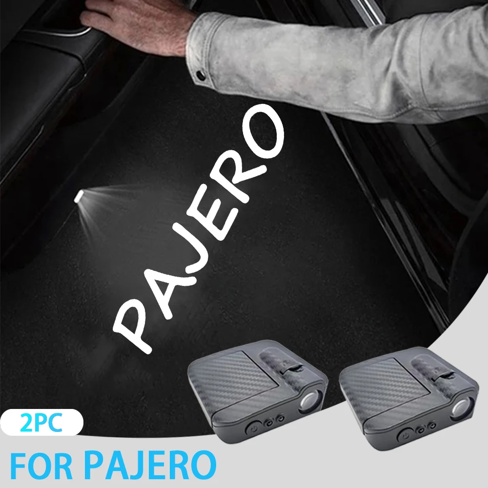 

2PCS Car Door Welcome Lights Laser Projector Logo Wireless Sensing For Mitsubishi PAJERO car Accessories
