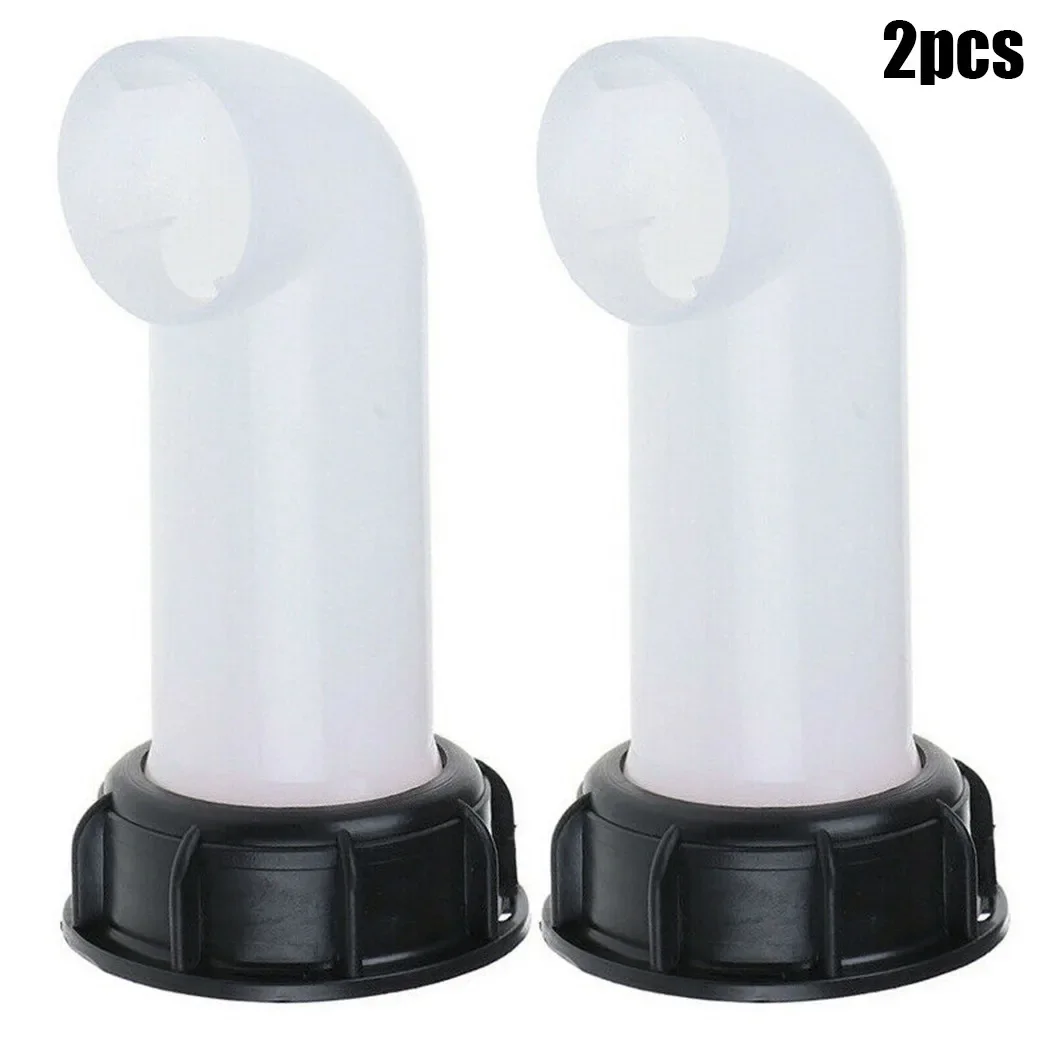 2pc Plastic IBC Tank Spout Outlet Tap Fitting For Water Oil Fuel And Diesel Pouring From Intermediate Bulk Containers And