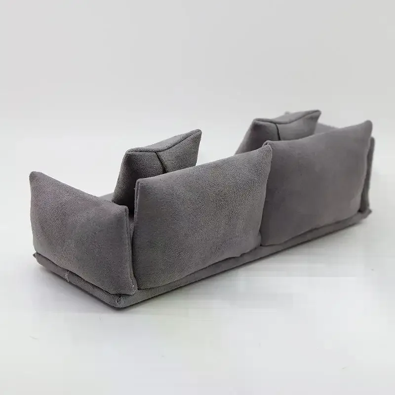 1 Set Kids Pretend Play Toy 1:12 Mini Dollhouse Furniture Italian Leather Sofa Simulation Miniature Living Room Chairs Decor