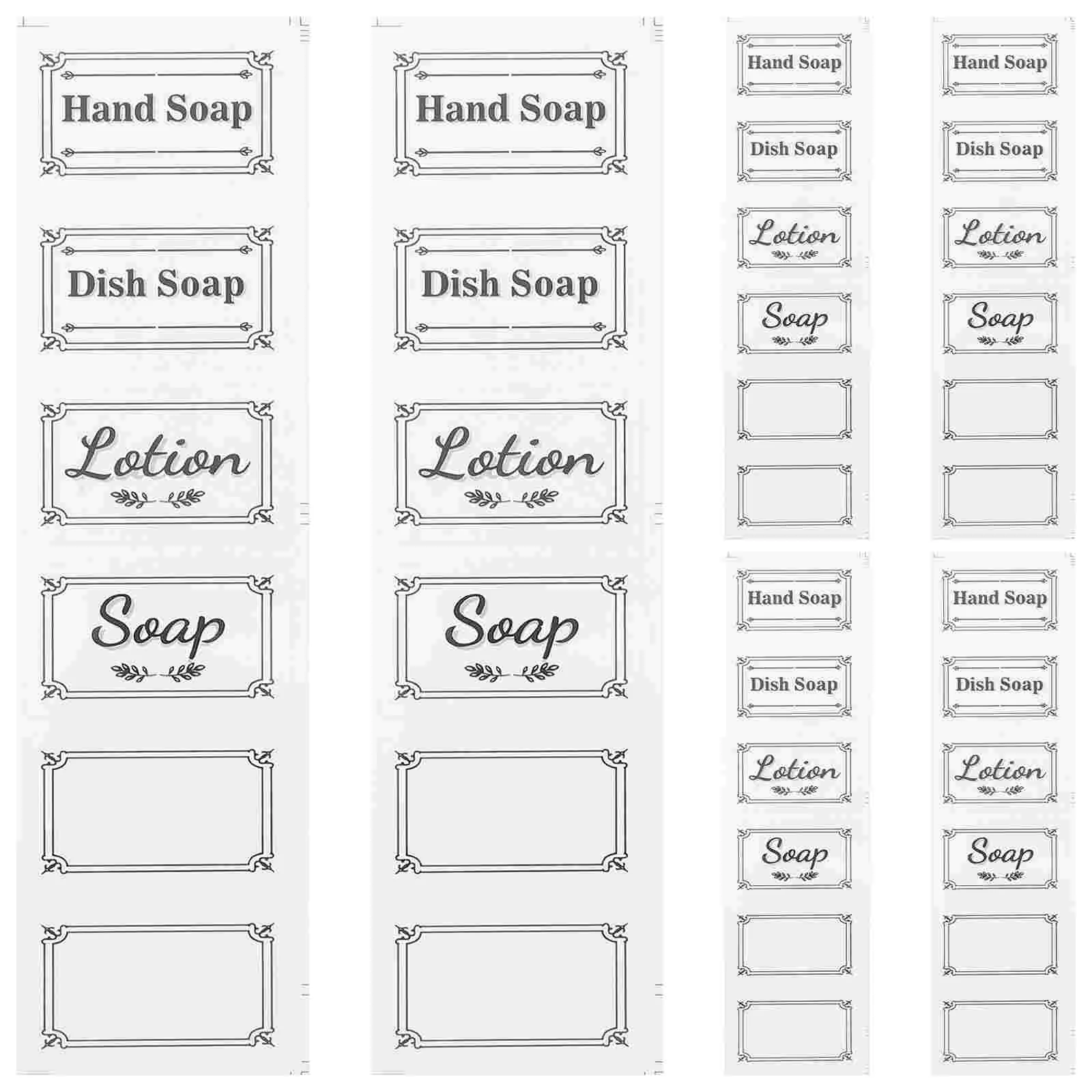 

6 Pcs Waterproof Labels for Shampoo Conditioner Bottles Clear Stickers Soap Dispenser Tags Self Adhesive Reusable Transparent