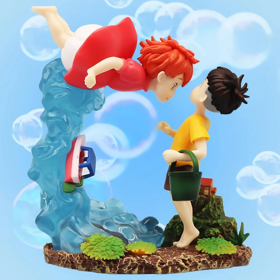Anime 15cm Ponyo On The Cliff Figur Ponyo Sousky Seagal Figur Pvc Gk Statue Action Figur Modell Puppe Sammlung Spielzeug kind Geschenk