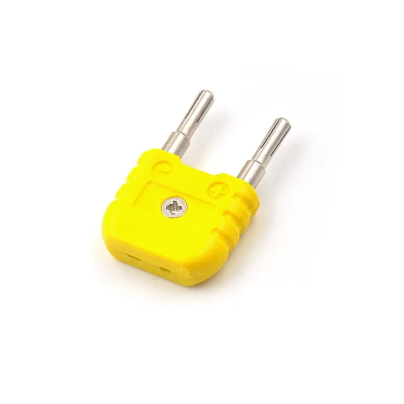 1Pcs Mini K Type To Round Banana Plug Thermometer Yellow K-Type Thermocouple Adapter Wholesale Banana Plug Thermometer Wholesale