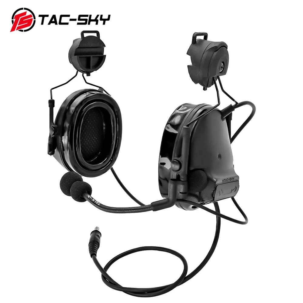 TAC -SKY COMTA III Tactical Helmet ARC Bracket Headphone Outdoor Hunting Sports Noise Reduction Tactical Walkie Talkie Headset