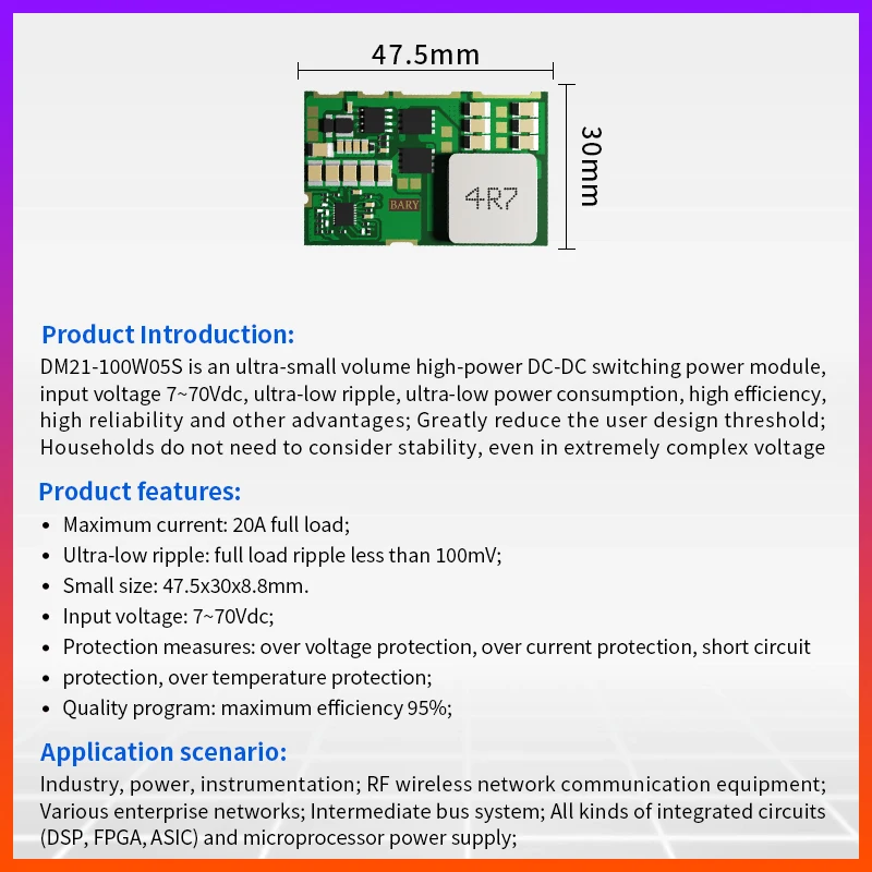 Dc-dc synchronous buck power module 5V|12V|7-70V to 5V|22-56V to 12V/8330mA| DC voltage regulator 100W