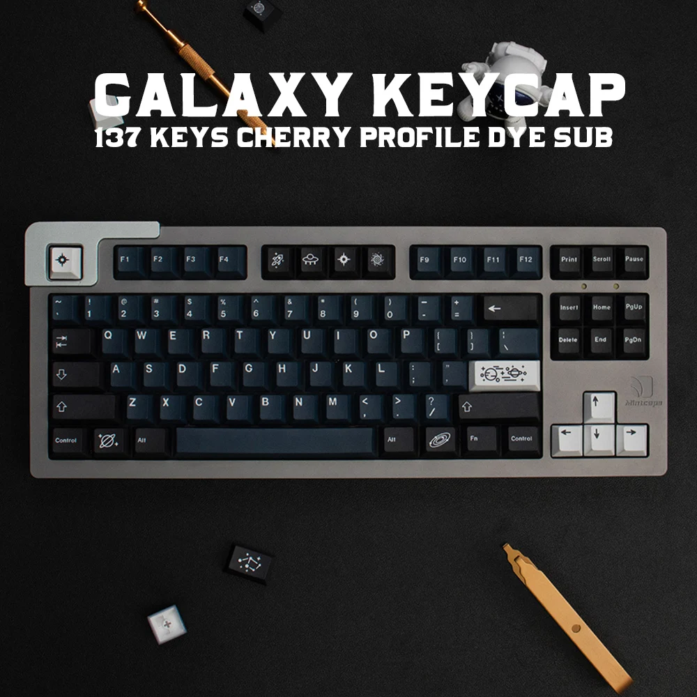 GMK Galaxy Large Set Cherry Profile Dye-Sub PBT Keycap English Custom Personality Keycaps For Mechanical Keyboard 61/64/68/75