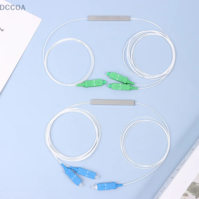 Fiber Optic PLC Splitter 1x2 SC/APC SC/UPC Mini Blockless 1*2 SC APC/UPC Connector Fiber Splitter FTTH Single Mode