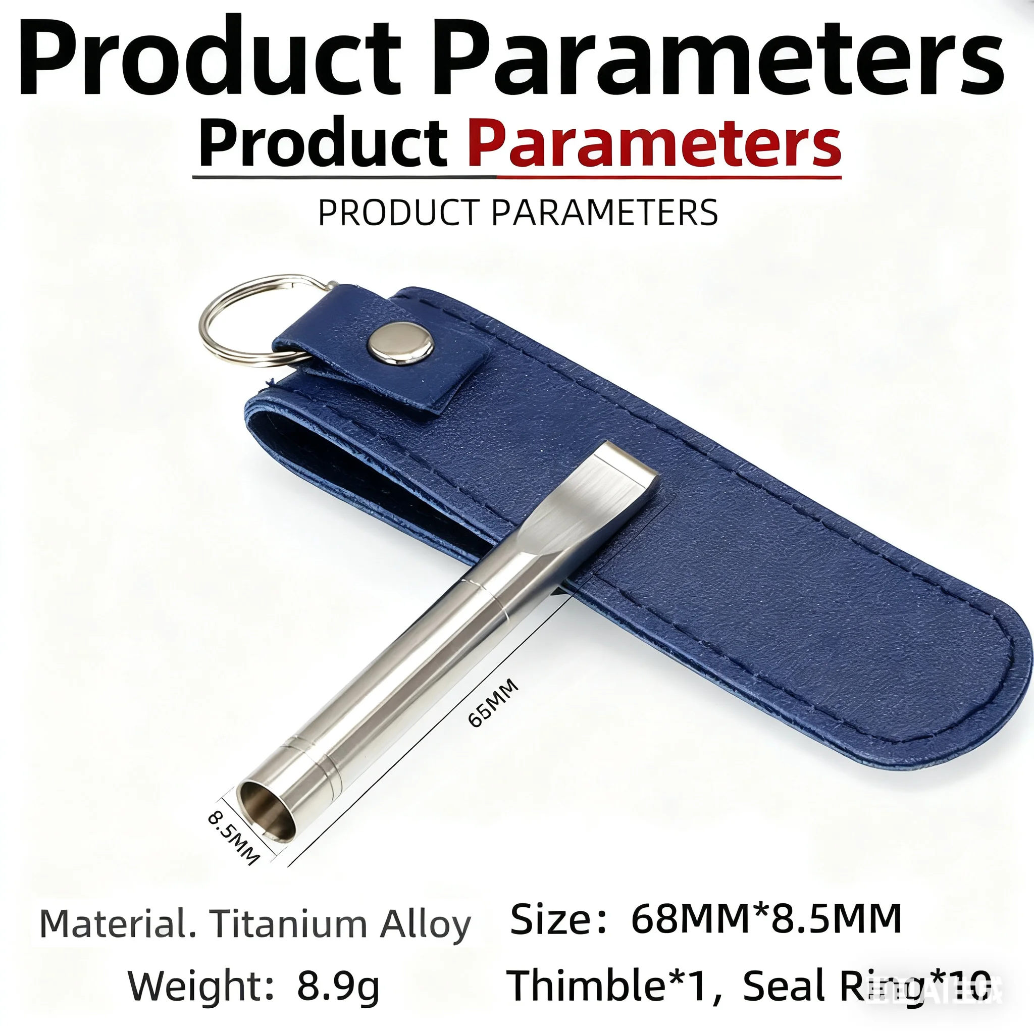 New Pure Titanium Cigarette Mouthpiece with Adjustable Fit for Both Slim & Regular Filters Tip Reusable & Cleanable Design