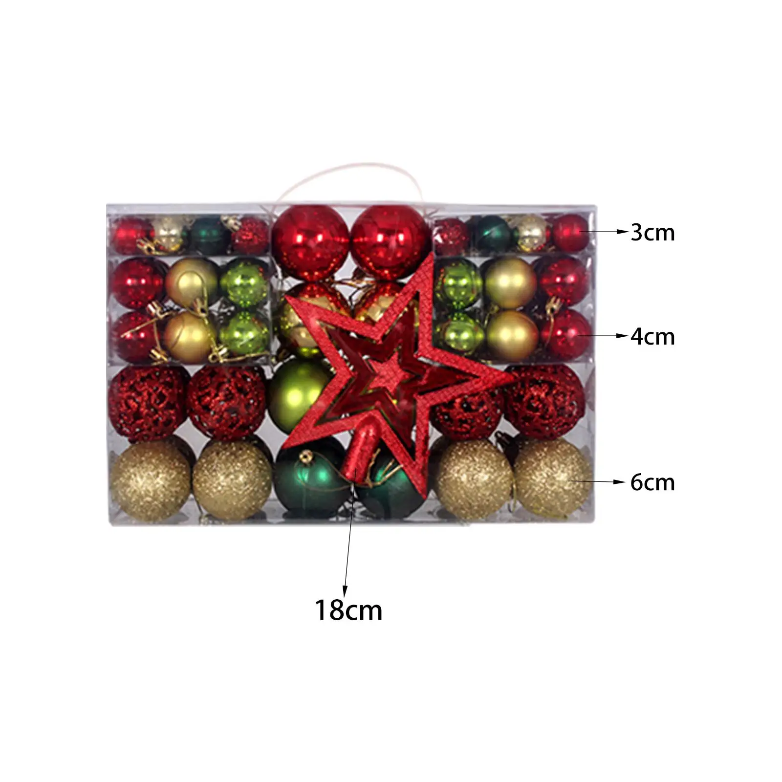 101Pcs Tree Top Star DIY Christmas Ball for Office Thanksgiving Engagement