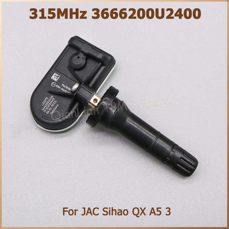 4pcs 433MHz 3666200U2400 TPMS Sensors For JAC Sihao QX Jiayue Sehol A5 Yiwei 3 EV Car Wheel Tires Pressure Monitoring System
