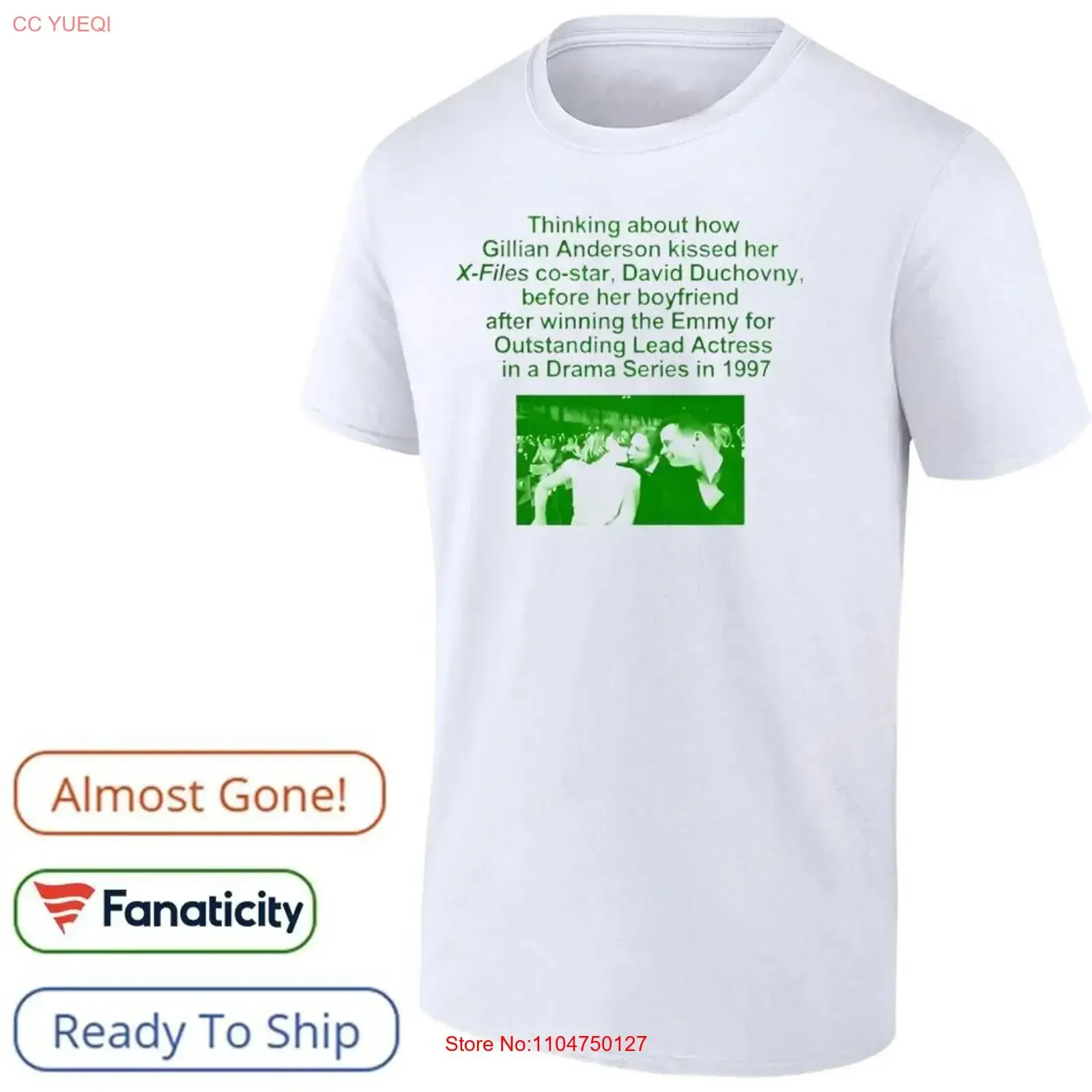 Thinking about how GIllian Anderson kissed her X files co star shirt vintage Washed Breathable Slightly graphic Unisex
