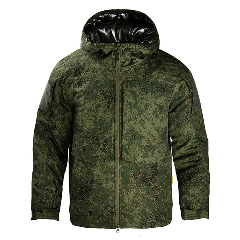 Winter Waterproof Parkas Men Military Heat Reflective Multi-pocket Hooded Down Jacket Lightweight Padded Warm Tactical Coats