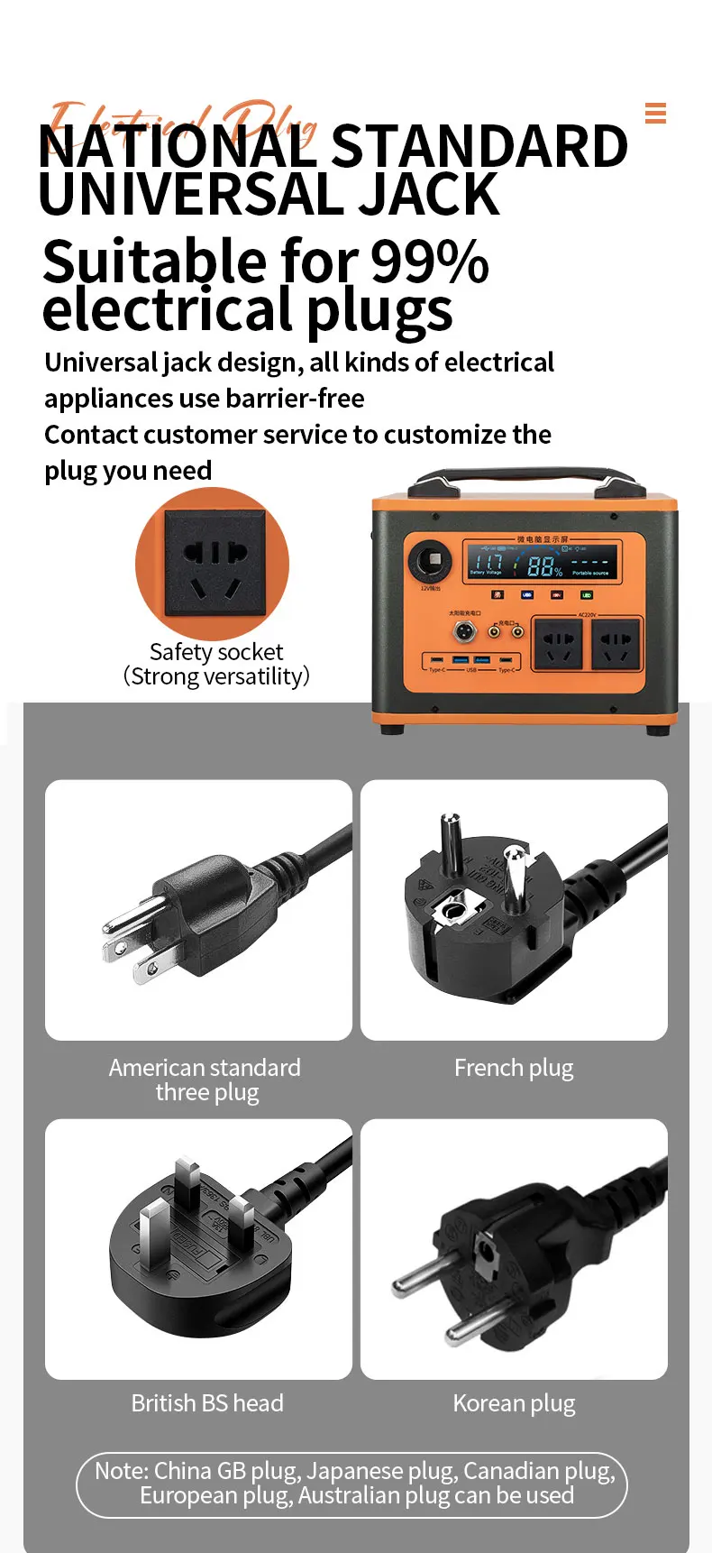 2kw 4kw 6kw 8kw المحمولة LifePO4 بطارية مولد الأجهزة محطة الطاقة الشمسية مع الشحن السريع #4