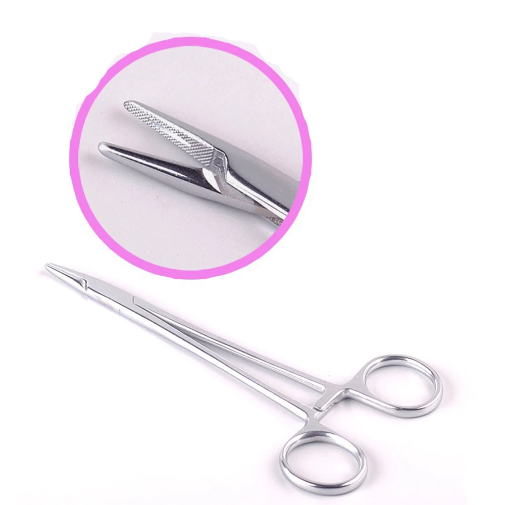12.5cm/14cm/16cm Stainless Steel Straight Forceps Needle Holder laboratory cutting pliers