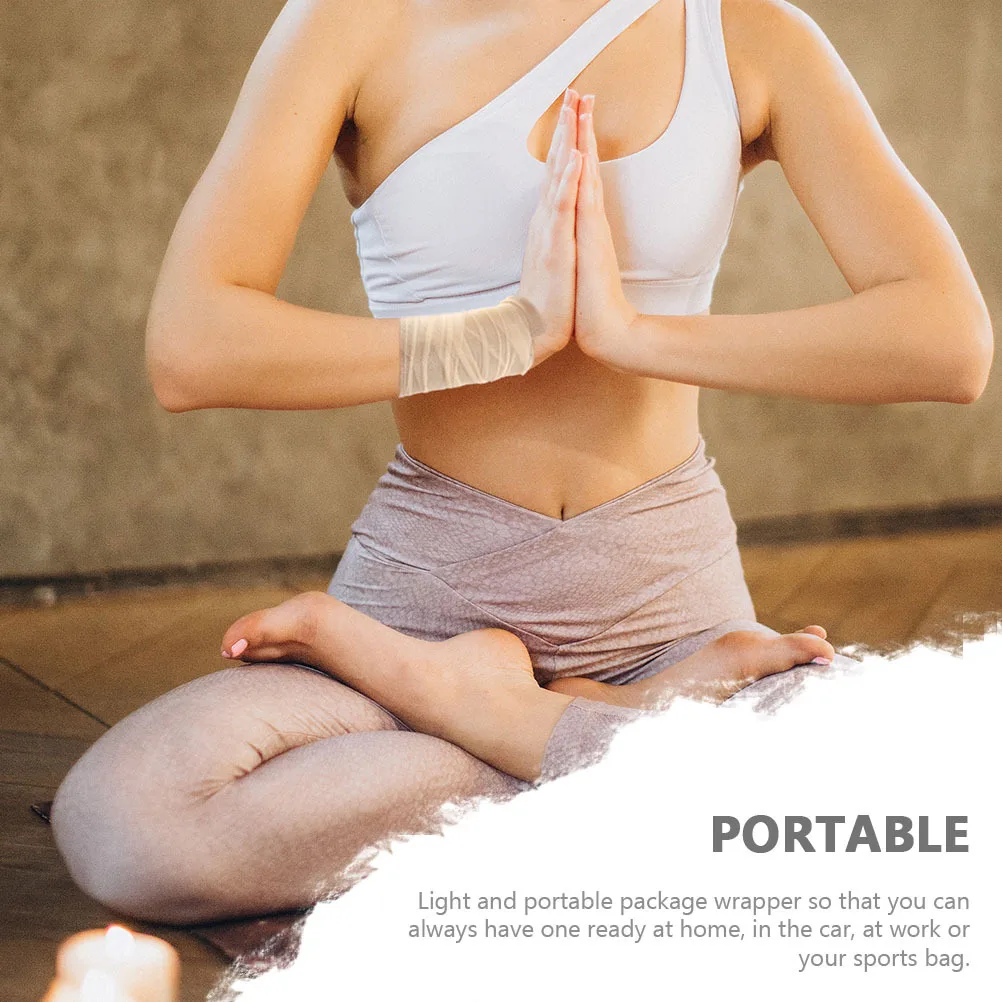 

4 Rolls Sports Wrap Bandages Flexible Breathable Skin Protective Athletic Tape Joint Stabilizer for Sports Wrist Ankle Knee