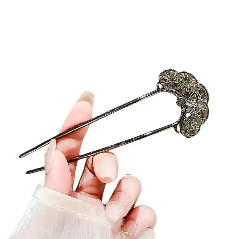 Retro Chinesischer Tuschblumen-Haarnadel mit Quaste, Eleganter Pferdeschwanzhalter, Cheongsam Hanfu Haaraccessoire – Detail 11