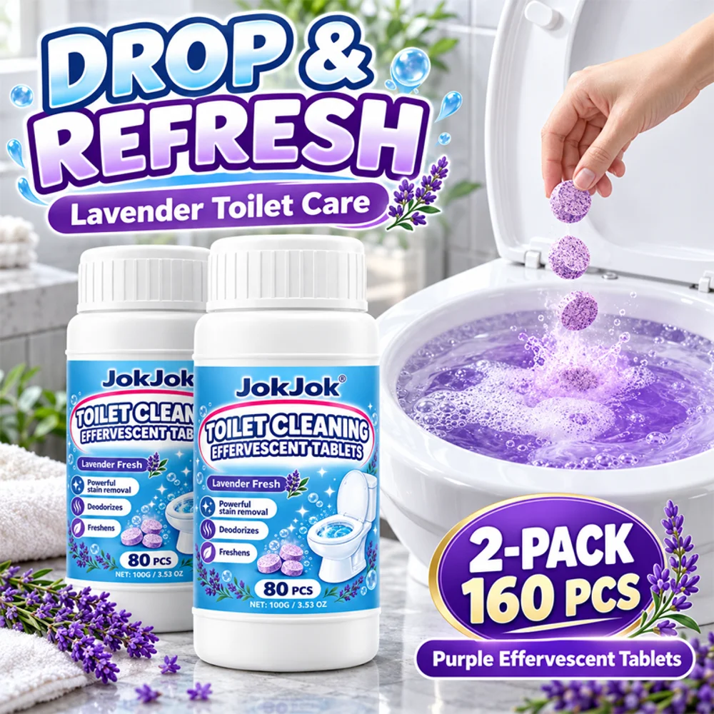Toilet Bowl Cleaner Tablets Automatic Toilet Tank Long-Lasting Cleaners Stains Remover Bathroom Safe Descaling Deodorizing
