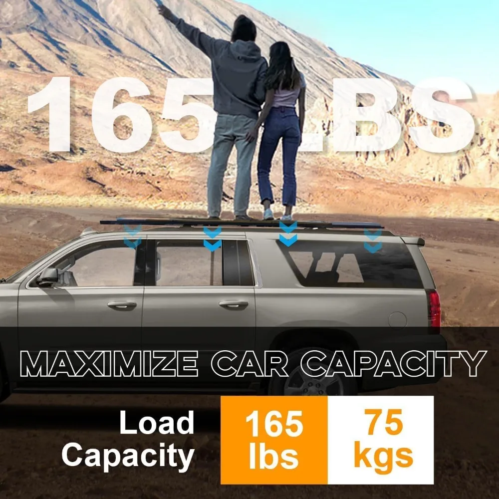 Palang Atap Universal untuk Mazda CX-5 (2017-2025) - Kapasitas 165lbs, Aluminium, Hitam