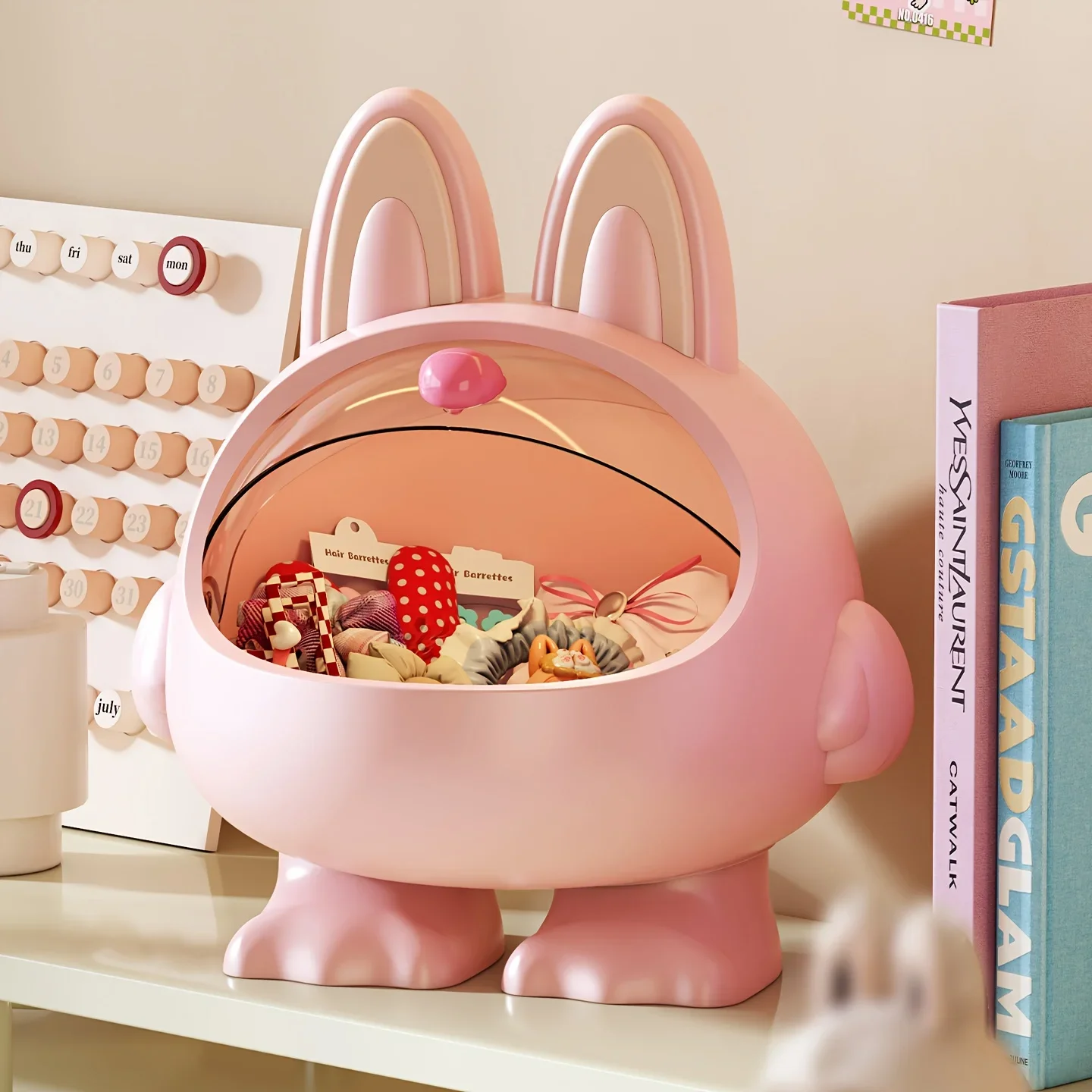 Little Devil Cute Storage Box  Makeup Organizer Desktop Organizer Small Trash Bin Candy Storage Basket Stationery Decor