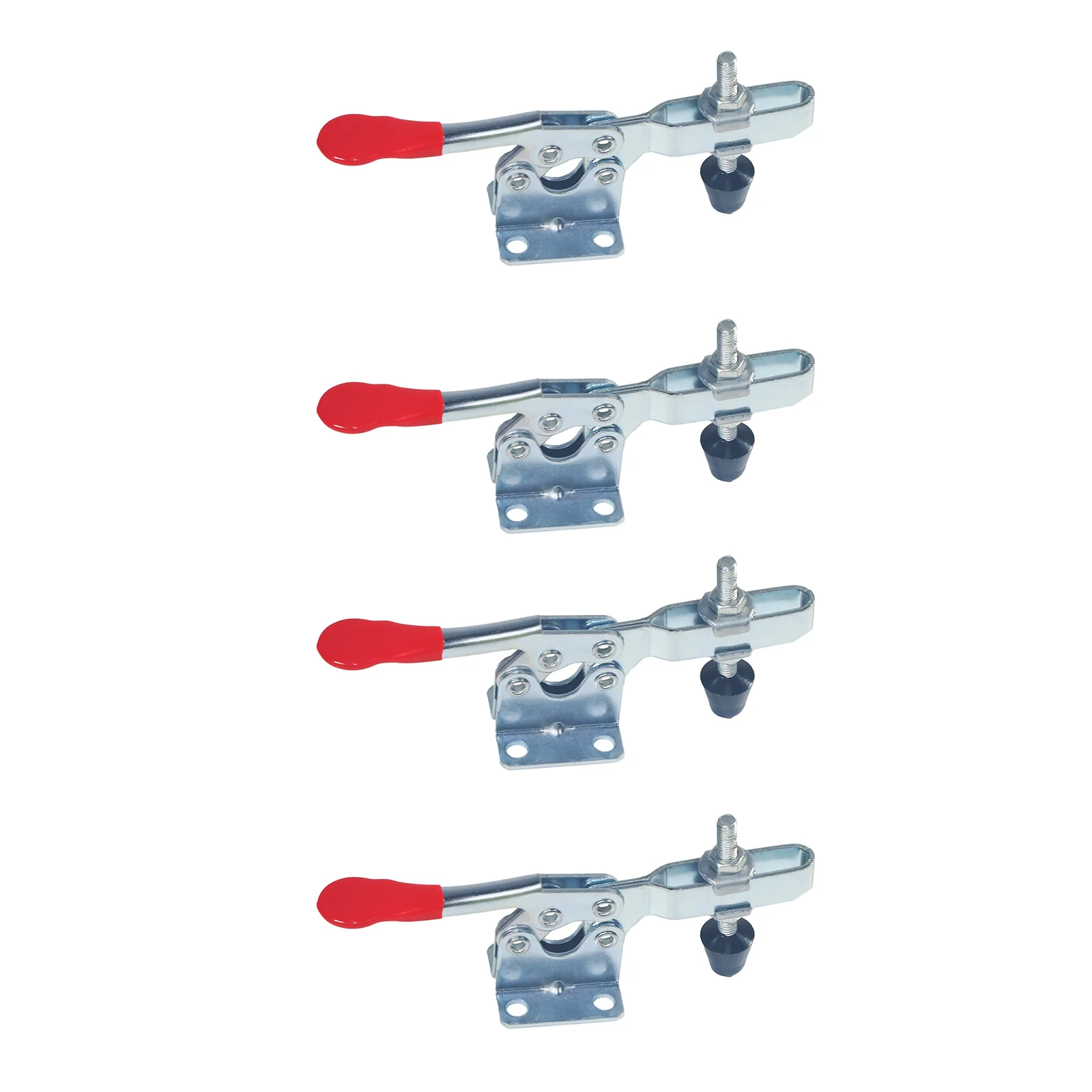 4PC GH-201B Toggle Horizontal Clamp 100kg Antislip Red Horizontal Clamp Quick Release Tool Hand Tools For Workbench DIY