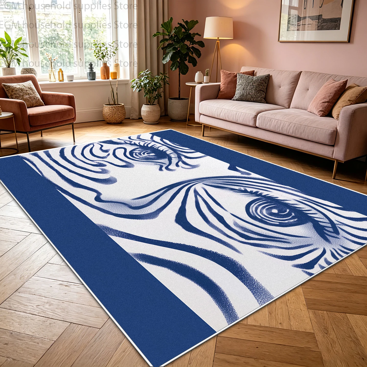 Minimalism Abstract Face Line Art Carpets for Living Room Soft Plush Large Area Rugs Non-slip Bedroom Washable Lounge Floor Mats