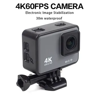 Remote Action Action Camera 4K 60FPS WiFi Remote Control with Anti-shake Screen Waterproof Sports Camera Driver Recorder EIS