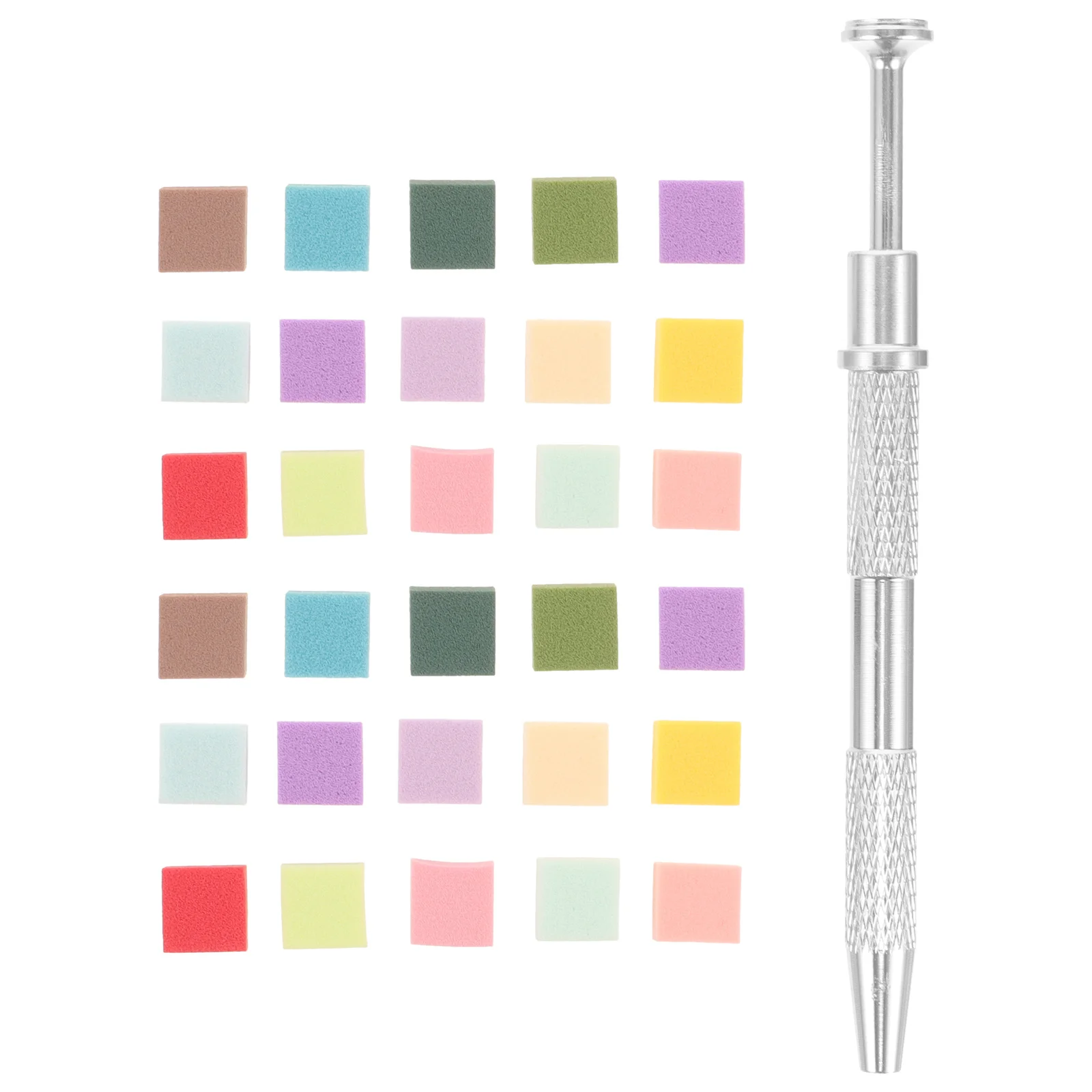 1 ensemble 1 ensemble d'éponges à ongles pour le décoloration des couleurs, outil de mélange doux, conception de manucure avec Kit d'outils de saisie à 4 broches